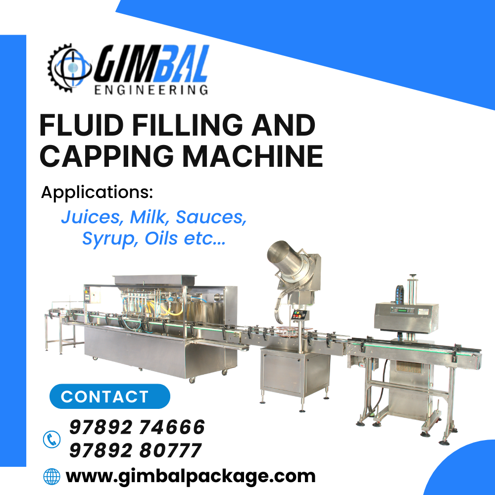 Fluid Filling and Capping Machine Manufacturer – Gimbal Engineering