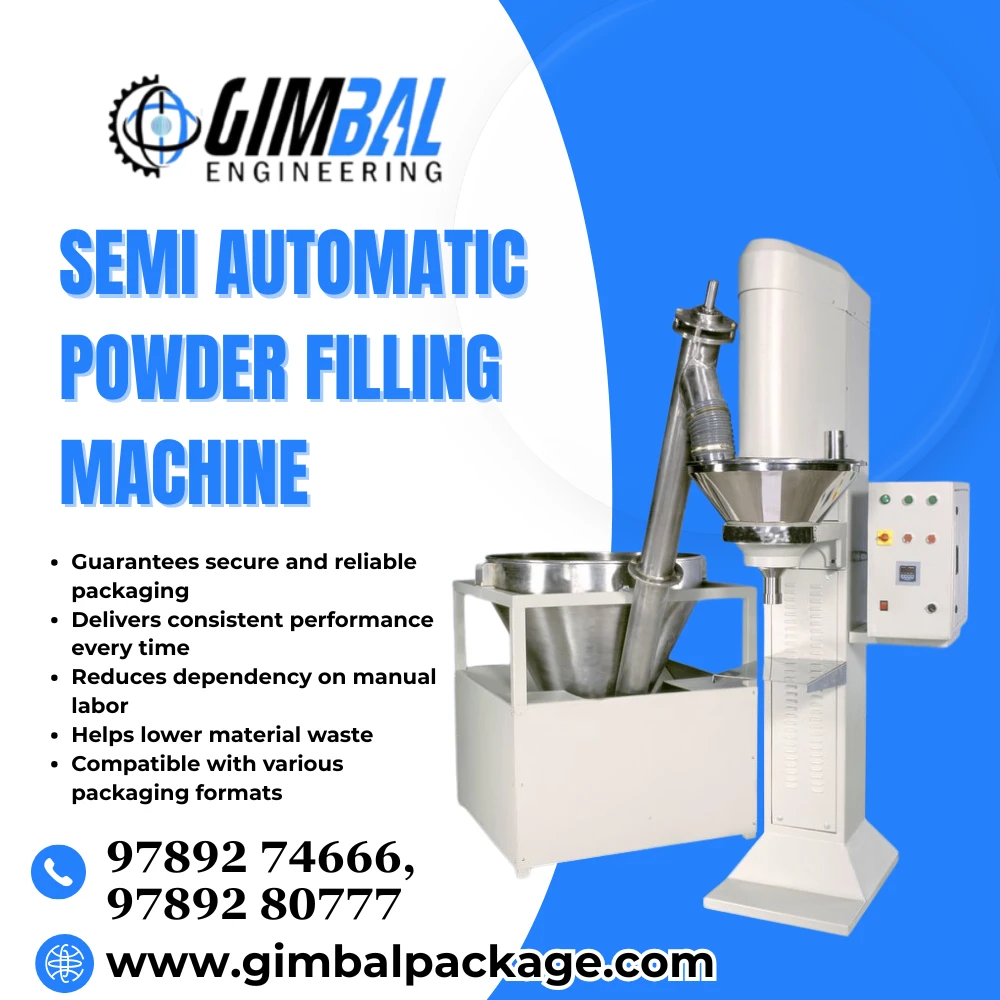 Semi Automatic Powder Packaging Machine Manufacturer – Gimbal Engineering