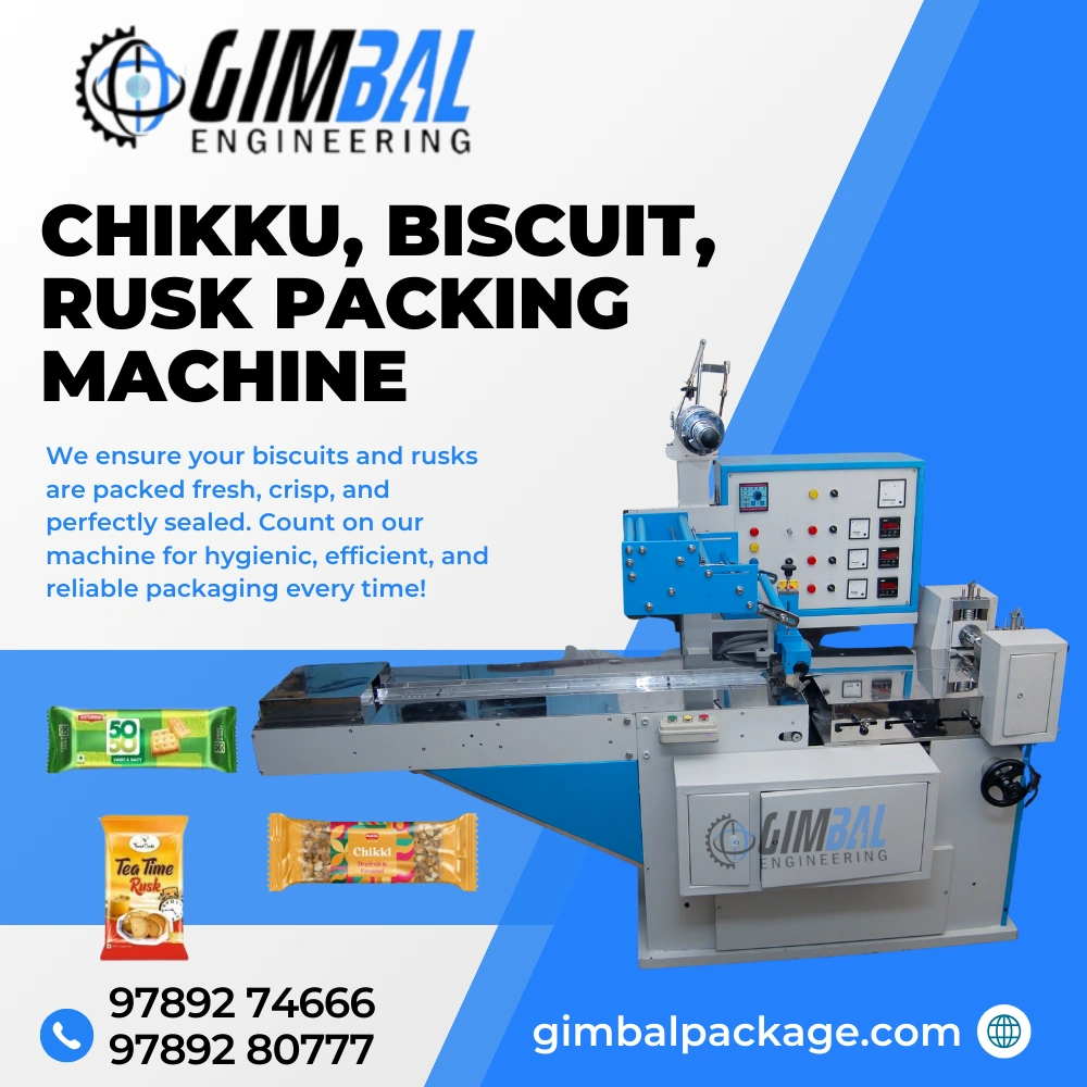 Chikki biscuit Rusk Packing Machine Manufacturer – Gimbal Engineering