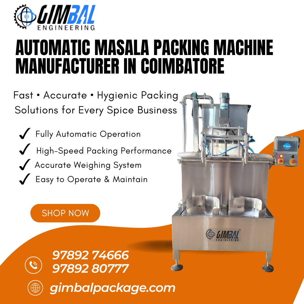 Automatic Masala Packing Machine Manufacturer in Coimbatore