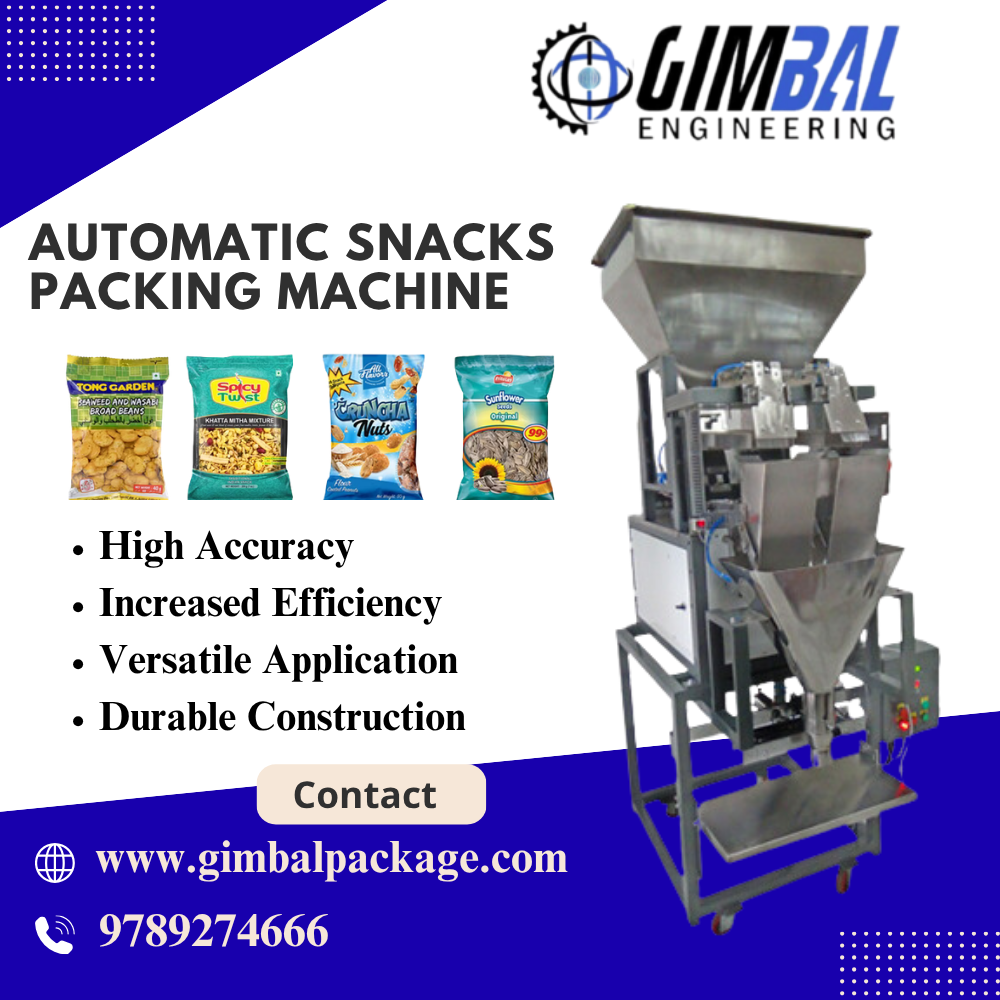 Automatic Snacks Packing Machine Manufacturer in Coimbatore