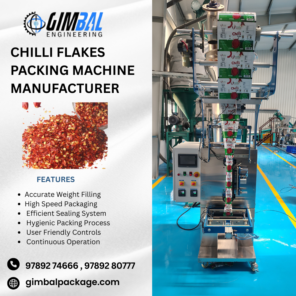 Chilli Flakes Packing Machine Manufacturer In Coimbatore