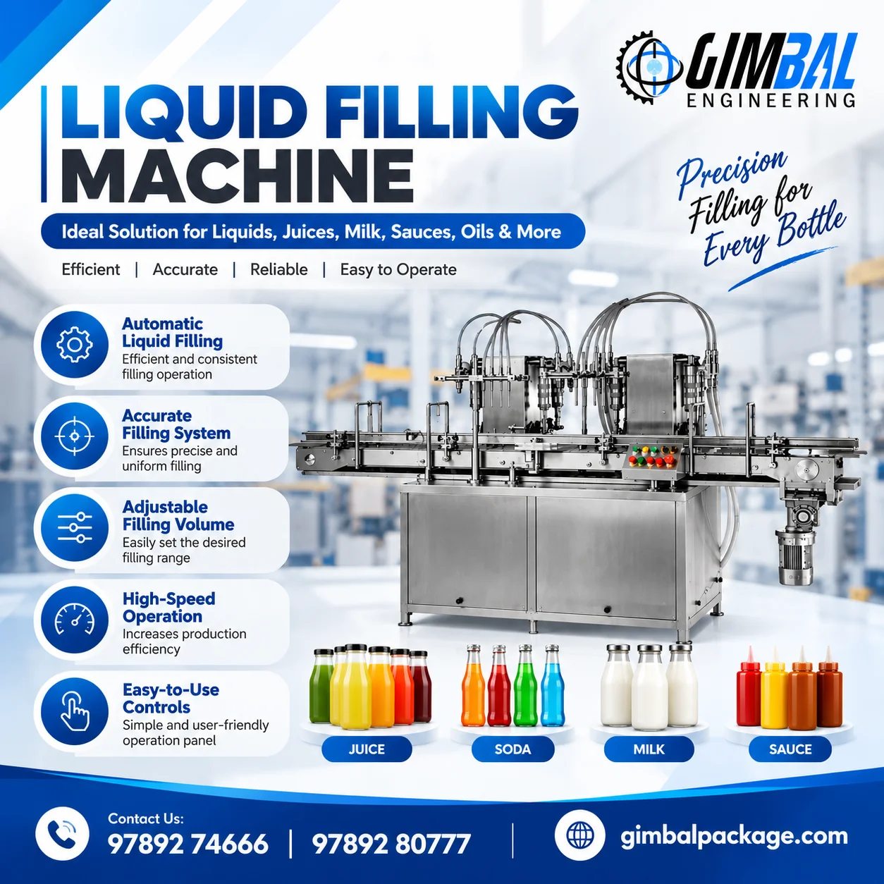 Automatic Liquid Filling Machine Manufacturer in Hyderabad by Gimbal Engineering
